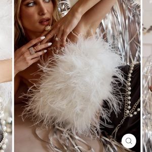 CHANEL WHITE FAUX FEATHER TOP- 12th Tribe